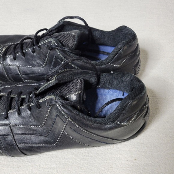 Steve Madden Shoes Mens 12 Baller Black Leather Casual Comfort - Picture 7 of 16